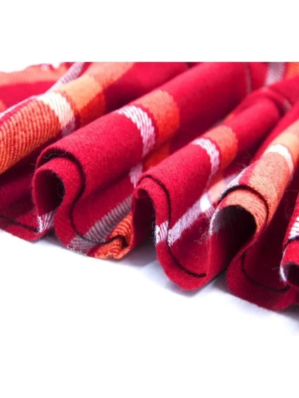 Cozy Vintage Plaid Fluffy Throw Blanket - Soft Lightweight Decorative 50x67